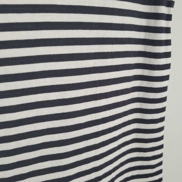 Everlane The Muscle Tee in Essential Cotton Bone Black White Striped Size S - Picture 8 of 10